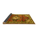 Sideview of Medallion Yellow Traditional Rug, tr1268yw