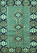 Machine Washable Persian Turquoise Traditional Area Rugs, wshtr1269turq