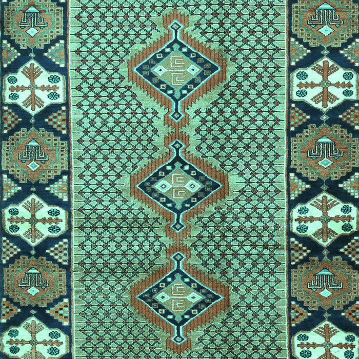 Machine Washable Persian Turquoise Traditional Area Rugs, wshtr1269turq
