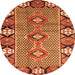 Square Persian Orange Traditional Rug, tr1269org
