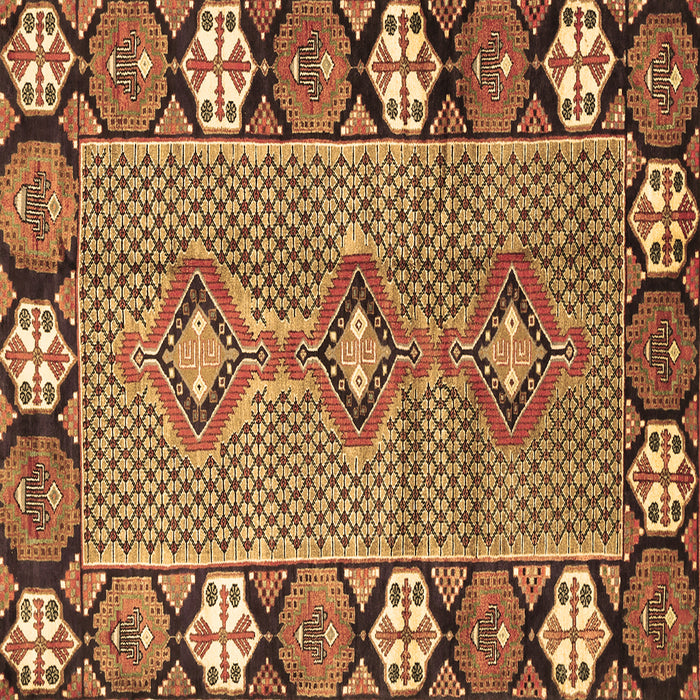 Square Machine Washable Persian Brown Traditional Rug, wshtr1269brn