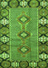 Serging Thickness of Machine Washable Persian Green Traditional Area Rugs, wshtr1269grn