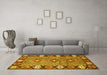 Machine Washable Persian Yellow Traditional Rug in a Living Room, wshtr1269yw