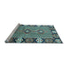 Sideview of Machine Washable Persian Light Blue Traditional Rug, wshtr1269lblu