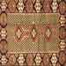 Square Persian Brown Traditional Rug, tr1269brn