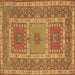 Square Persian Brown Traditional Rug, tr126brn