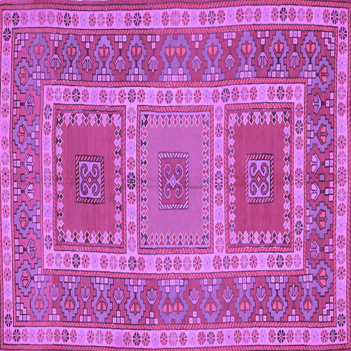 Square Machine Washable Persian Purple Traditional Area Rugs, wshtr126pur