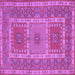 Square Machine Washable Persian Purple Traditional Area Rugs, wshtr126pur