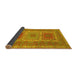 Sideview of Persian Yellow Traditional Rug, tr126yw