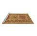 Sideview of Machine Washable Persian Brown Traditional Rug, wshtr126brn