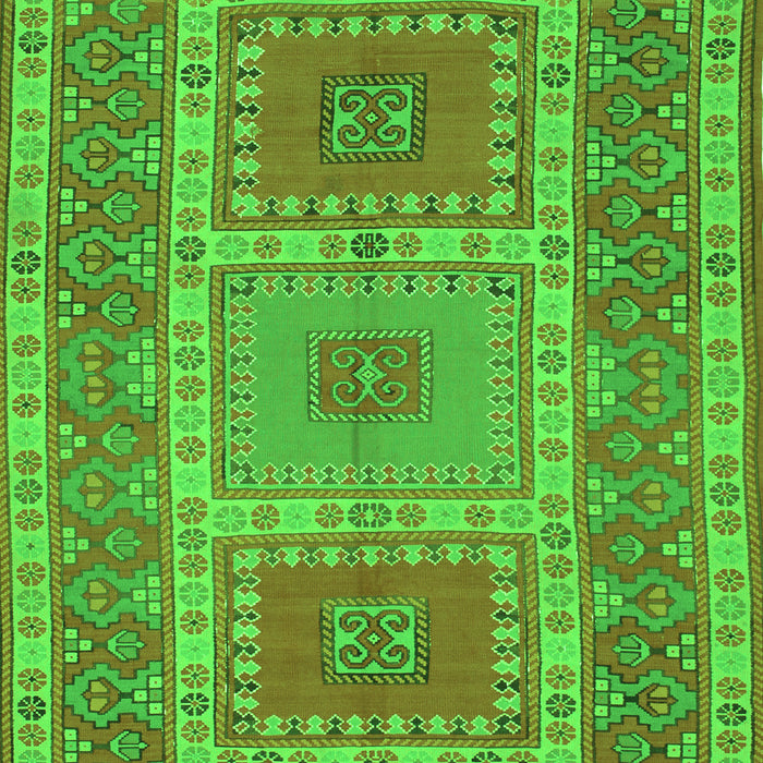 Serging Thickness of Machine Washable Persian Green Traditional Area Rugs, wshtr126grn