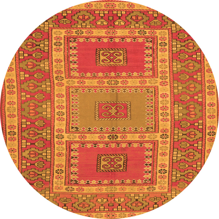 Square Persian Orange Traditional Rug, tr126org