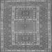 Round Machine Washable Persian Gray Traditional Rug, wshtr126gry