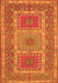 Serging Thickness of Machine Washable Persian Orange Traditional Area Rugs, wshtr126org