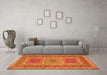 Machine Washable Persian Orange Traditional Area Rugs in a Living Room, wshtr126org