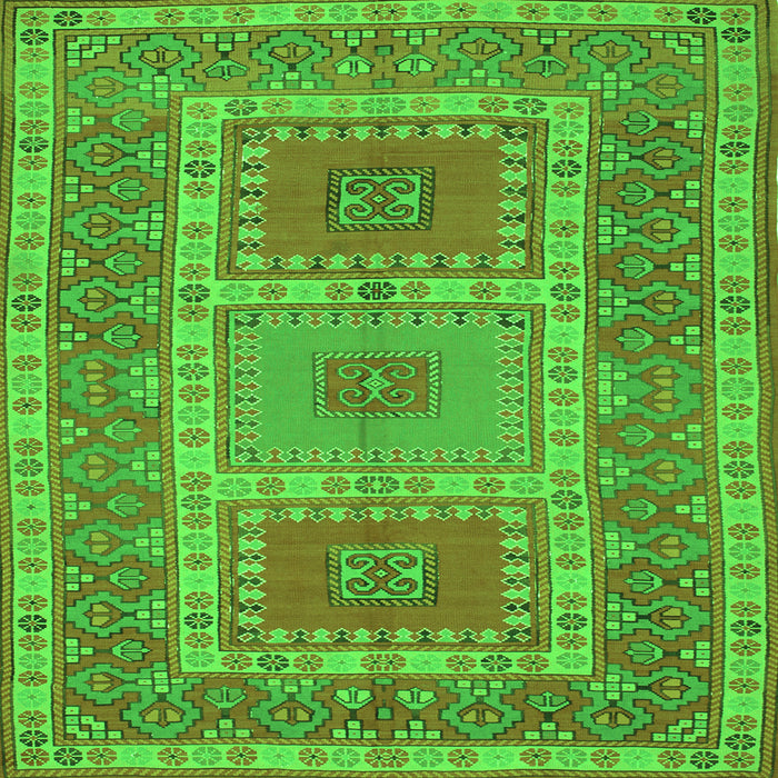 Serging Thickness of Persian Green Traditional Rug, tr126grn