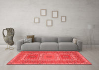 Machine Washable Persian Red Traditional Rug, wshtr126red