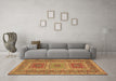 Machine Washable Persian Brown Traditional Rug in a Living Room,, wshtr126brn