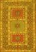 Machine Washable Persian Yellow Traditional Rug, wshtr126yw