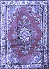 Medallion Blue Traditional Rug, tr1270blu