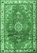 Machine Washable Medallion Emerald Green Traditional Area Rugs, wshtr1270emgrn