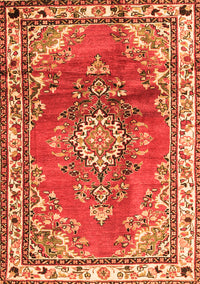 Medallion Orange Traditional Rug, tr1270org