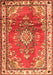 Medallion Orange Traditional Rug, tr1270org