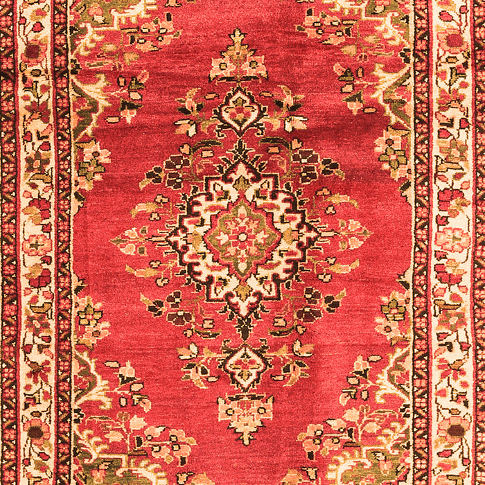 Medallion Orange Traditional Rug, tr1270org