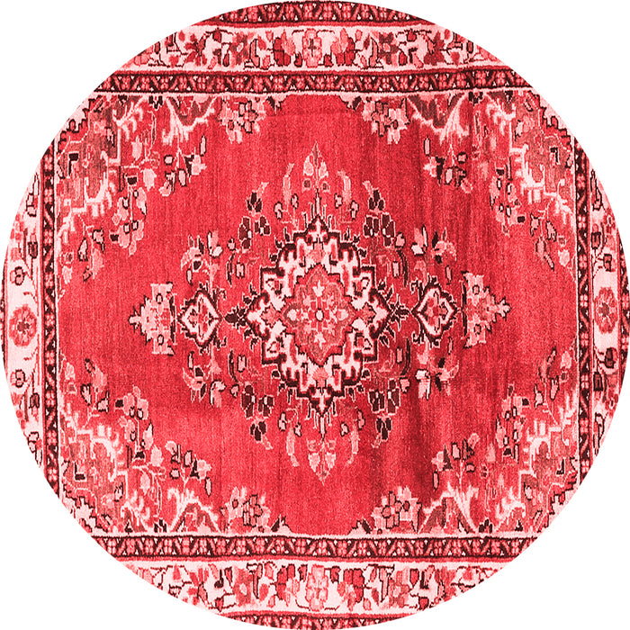 Medallion Red Traditional Rug, tr1270red
