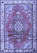 Machine Washable Medallion Blue Traditional Rug, wshtr1270blu