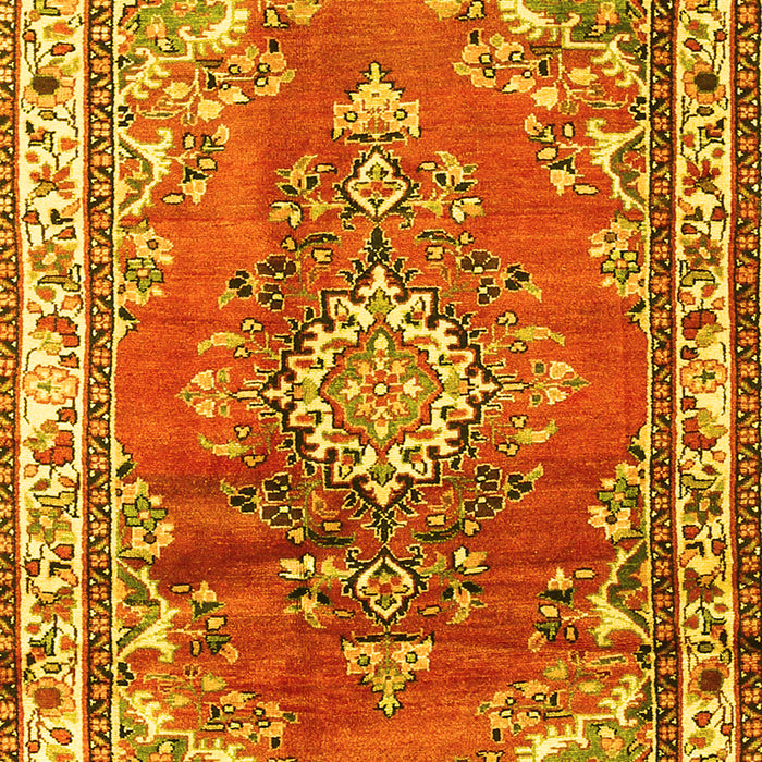 Medallion Yellow Traditional Rug, tr1270yw