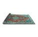 Sideview of Medallion Light Blue Traditional Rug, tr1270lblu