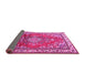 Sideview of Medallion Pink Traditional Rug, tr1270pnk