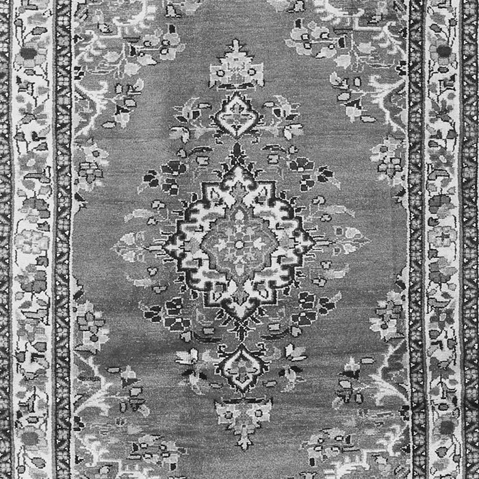 Serging Thickness of Machine Washable Medallion Gray Traditional Rug, wshtr1270gry