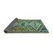 Sideview of Persian Turquoise Traditional Rug, tr1271turq