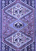 Machine Washable Persian Blue Traditional Rug, wshtr1271blu