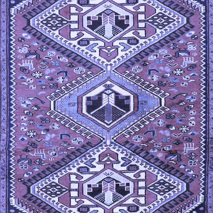 Machine Washable Persian Blue Traditional Rug, wshtr1271blu