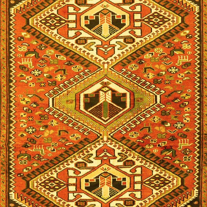Machine Washable Persian Yellow Traditional Rug, wshtr1271yw