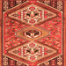 Serging Thickness of Persian Orange Traditional Rug, tr1271org