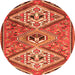 Machine Washable Persian Orange Traditional Area Rugs, wshtr1271org