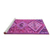 Sideview of Machine Washable Persian Purple Traditional Area Rugs, wshtr1271pur