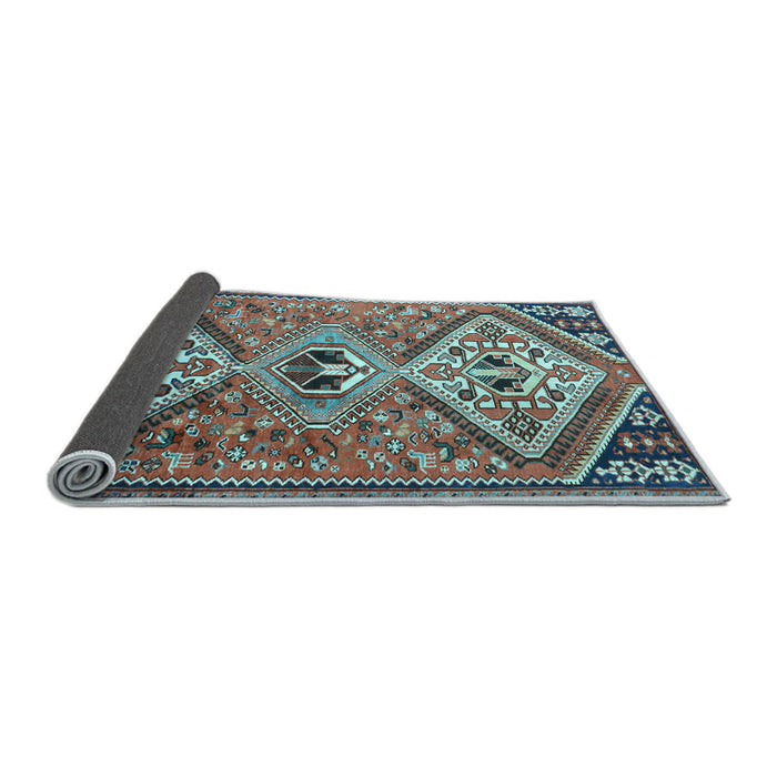 Sideview of Persian Light Blue Traditional Rug, tr1271lblu