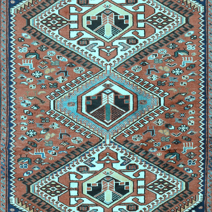 Machine Washable Persian Light Blue Traditional Rug, wshtr1271lblu