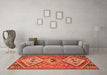 Machine Washable Persian Orange Traditional Area Rugs in a Living Room, wshtr1271org