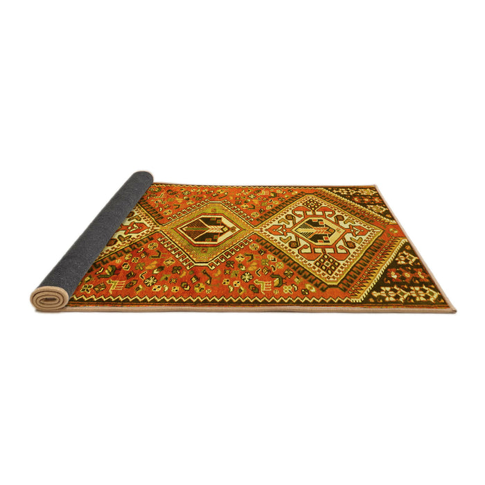 Sideview of Persian Yellow Traditional Rug, tr1271yw