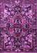 Machine Washable Persian Purple Traditional Area Rugs, wshtr1272pur