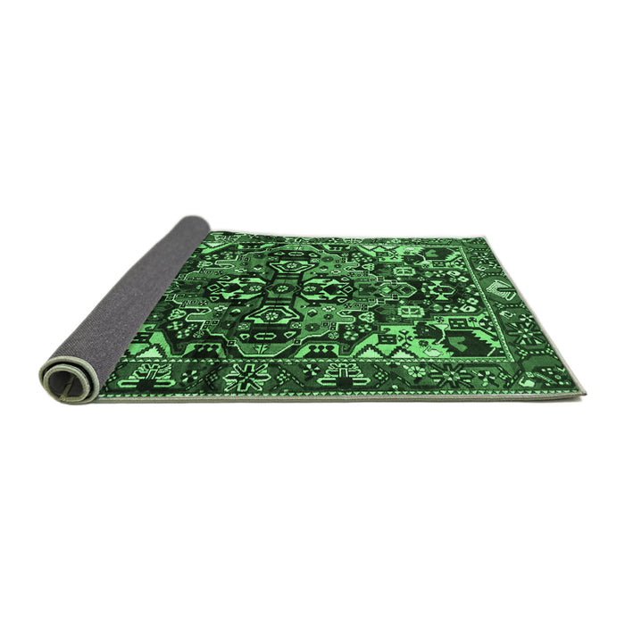 Sideview of Persian Emerald Green Traditional Rug, tr1272emgrn