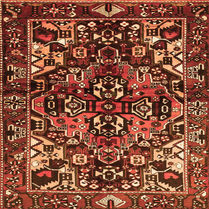 Serging Thickness of Persian Orange Traditional Rug, tr1272org