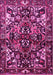 Machine Washable Persian Pink Traditional Rug, wshtr1272pnk