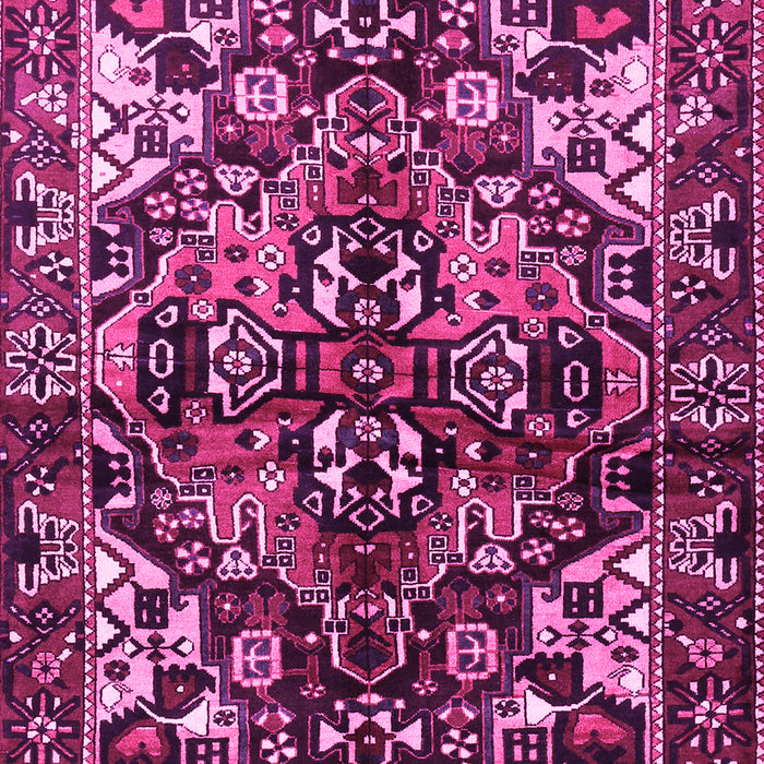 Machine Washable Persian Pink Traditional Rug, wshtr1272pnk